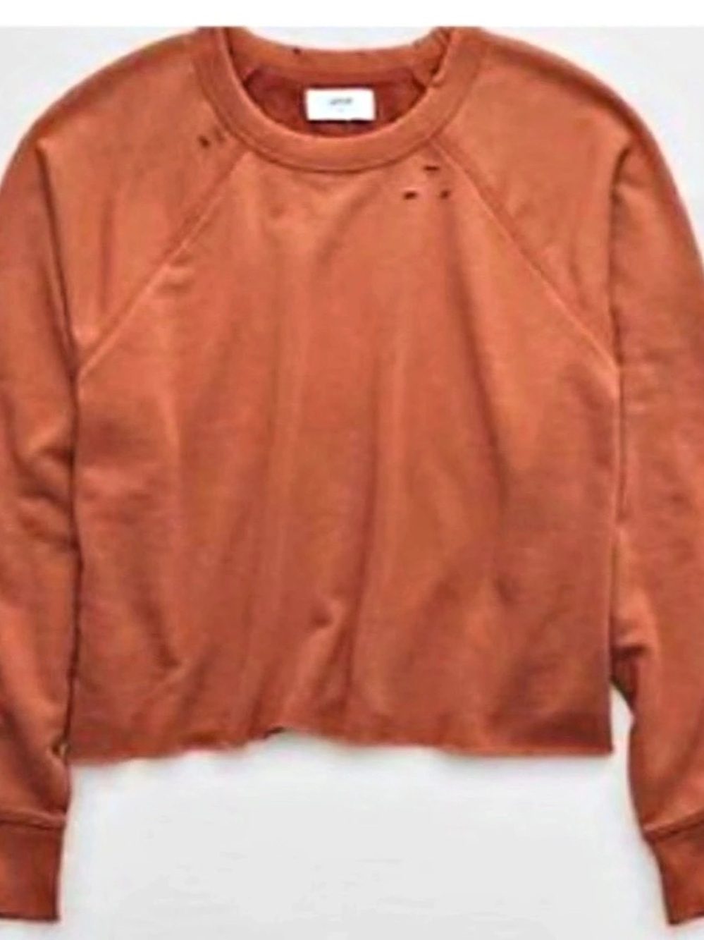Aerie Sunday Soft Distressed Crew Neck Sweatshirt  Medium